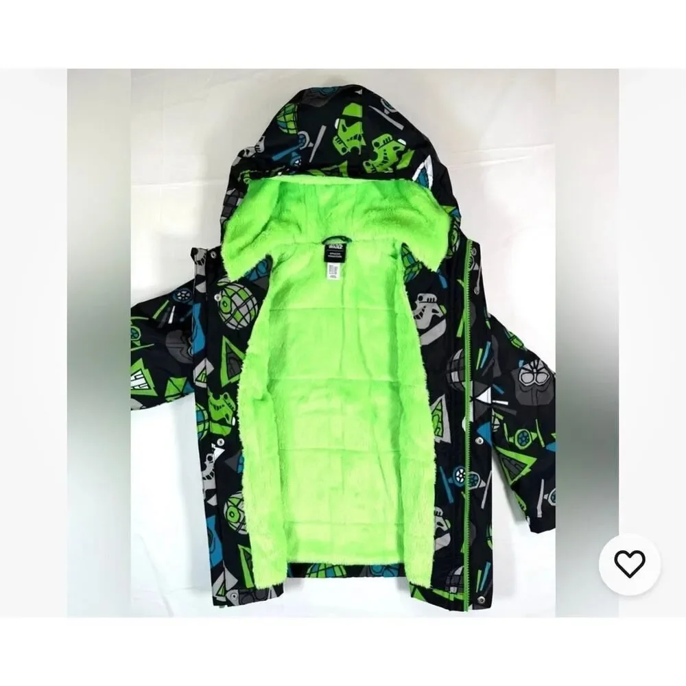 NWT Star Wars Amazon Boys Hooded Jacket Large Fleece Darth Vader Stormtrooper
